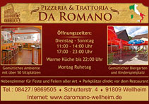 Pizzeria Da Romano Wellheim